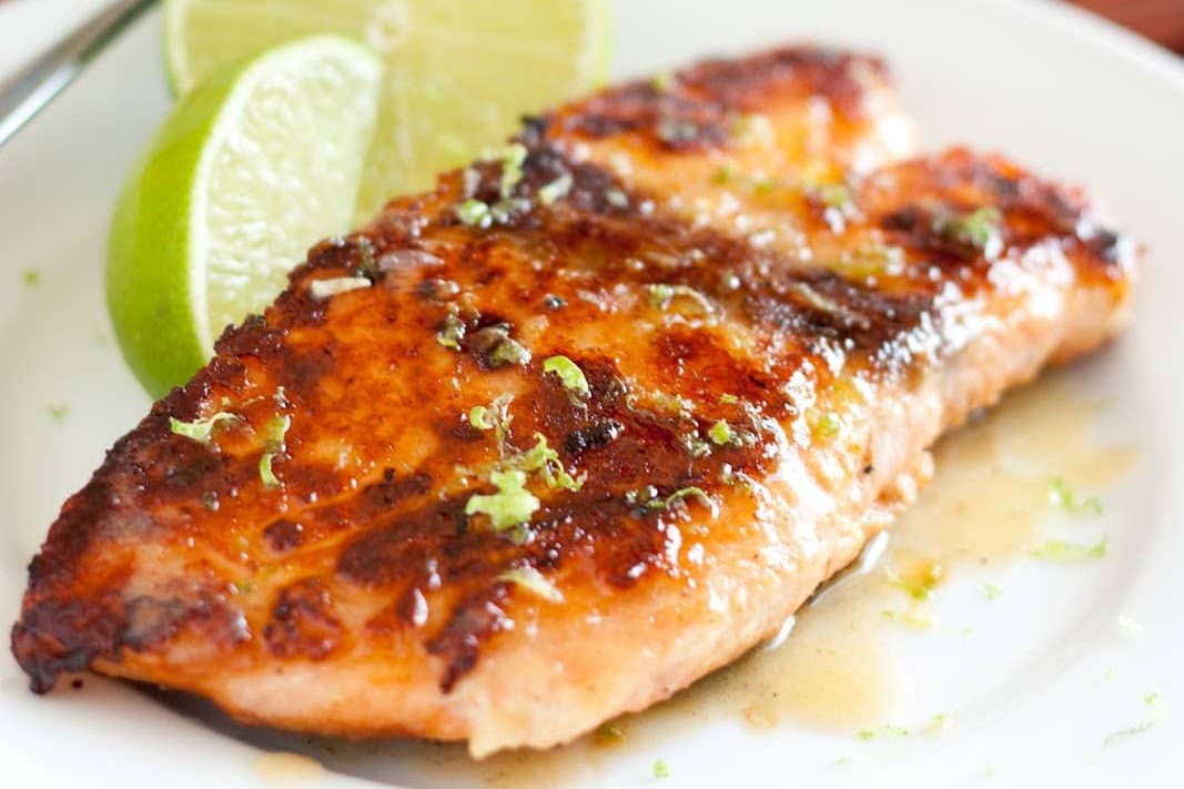 Glazed Salmon with Honey and Soy