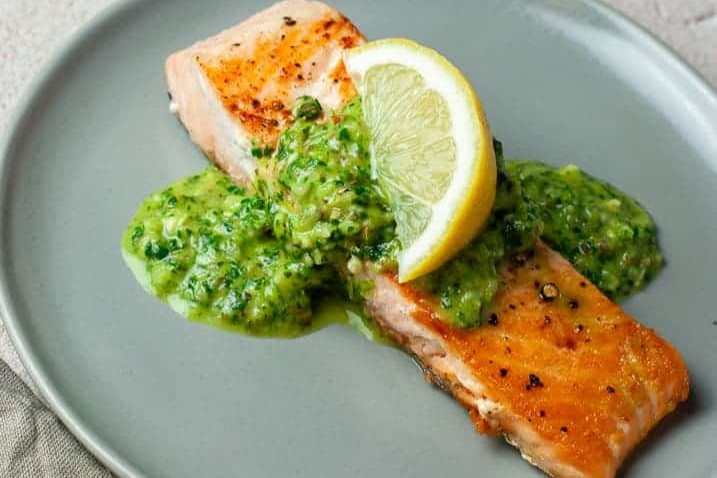 Grilled Fish with Chimichurri Sauce
