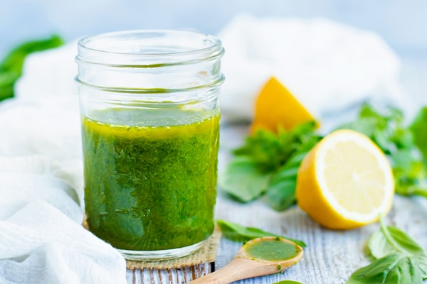 Lemon Basil Vinaigrette Dressing