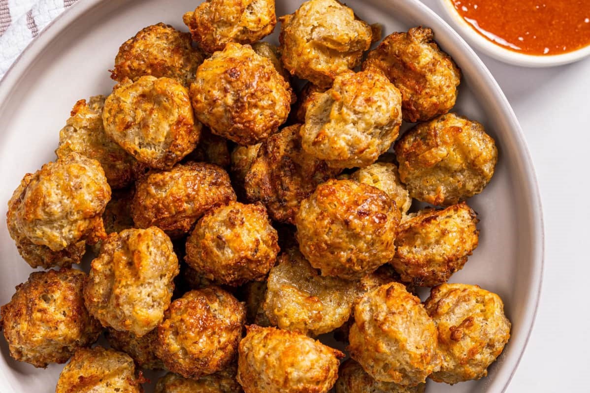 Air Fryer Sausage and Cheese Balls