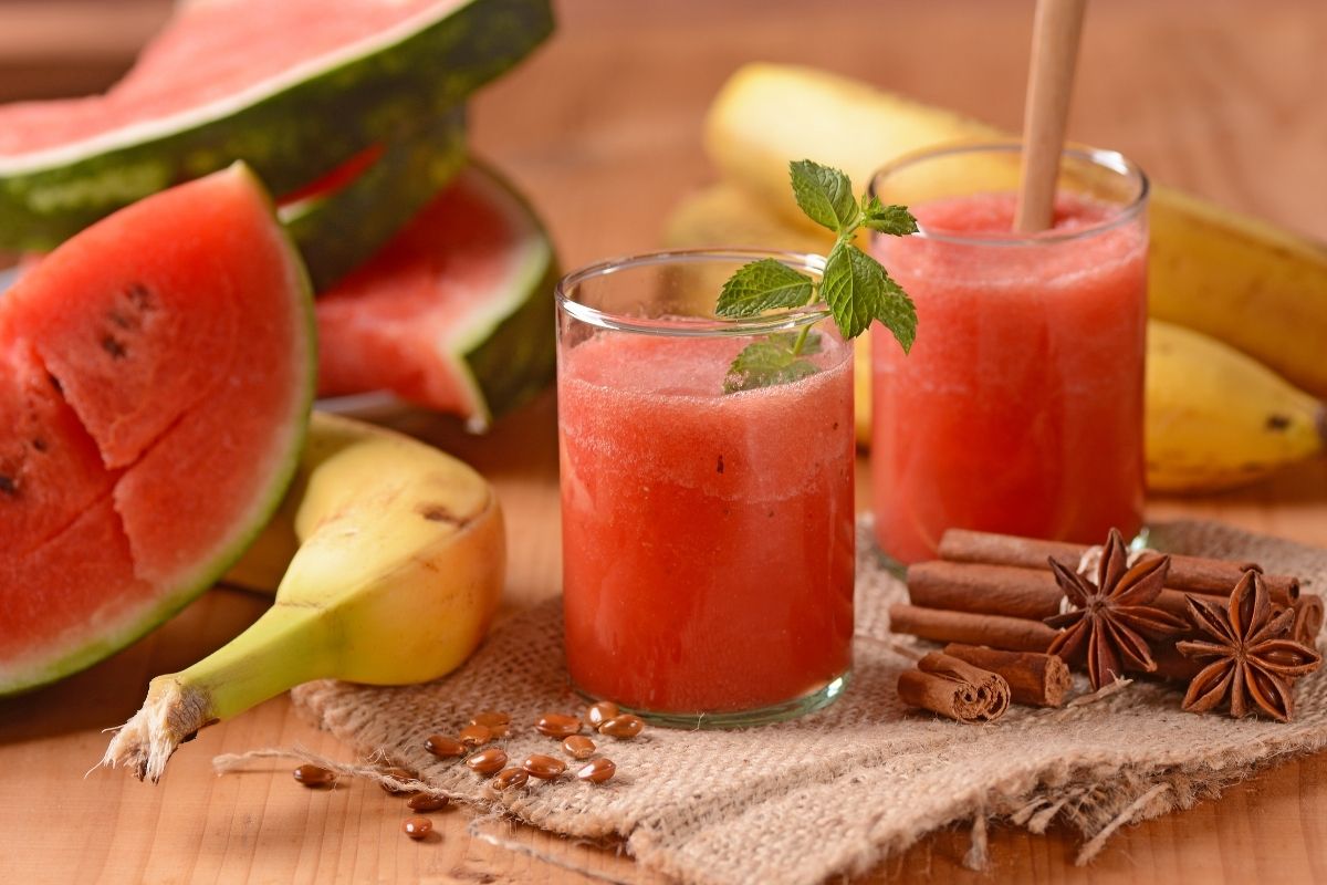 Creamy Banana Watermelon Smoothie