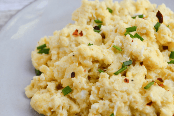 Fluffy Parmesan Scrambled Eggs