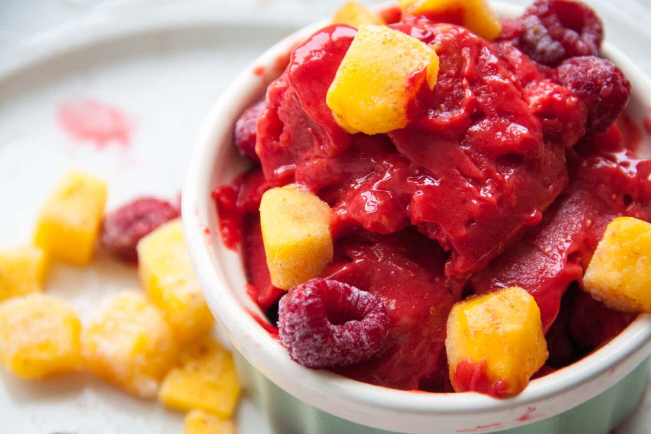Mango Raspberry Nice Cream